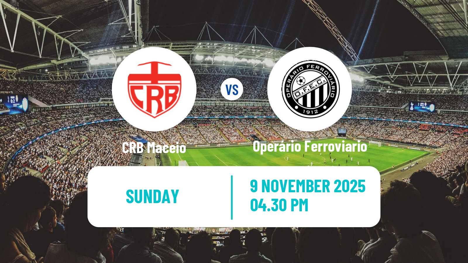 Football Brazilian Serie B CRB Maceio - Operário Ferroviario