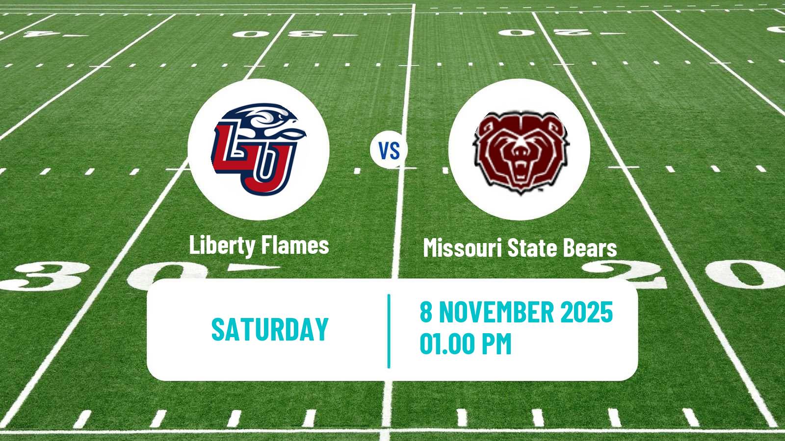 American football NCAA College Football Liberty Flames - Missouri State Bears