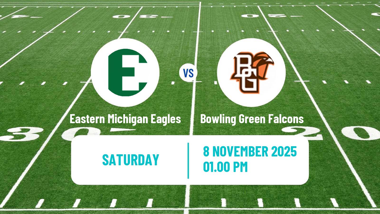 American football NCAA College Football Eastern Michigan Eagles - Bowling Green Falcons