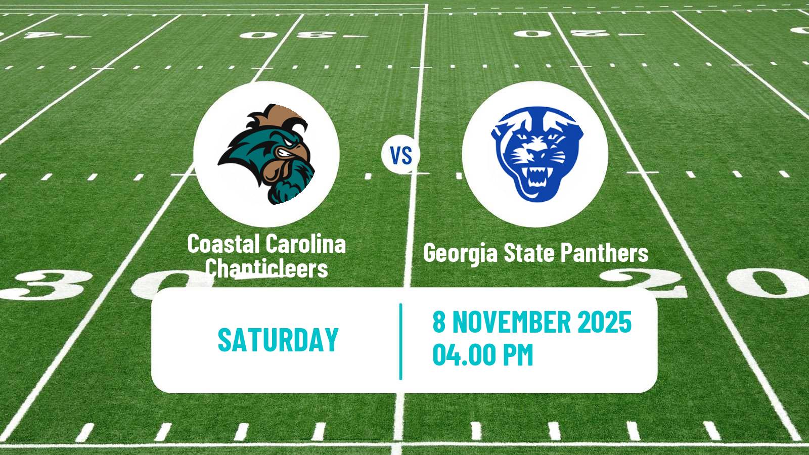 American football NCAA College Football Coastal Carolina Chanticleers - Georgia State Panthers