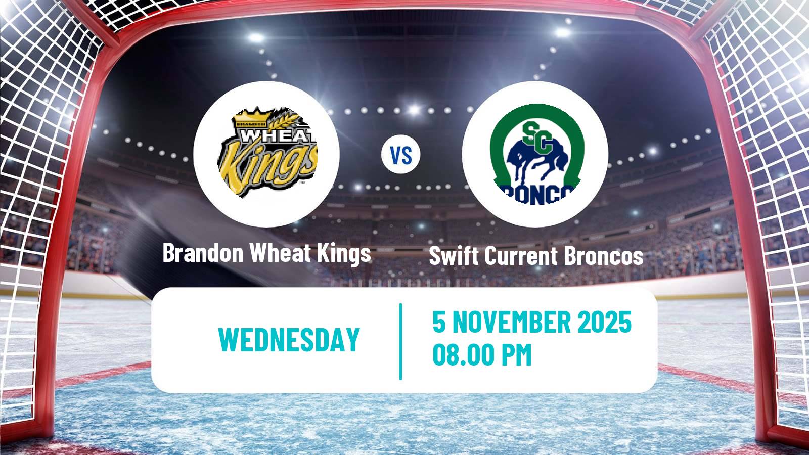 Hockey WHL Brandon Wheat Kings - Swift Current Broncos