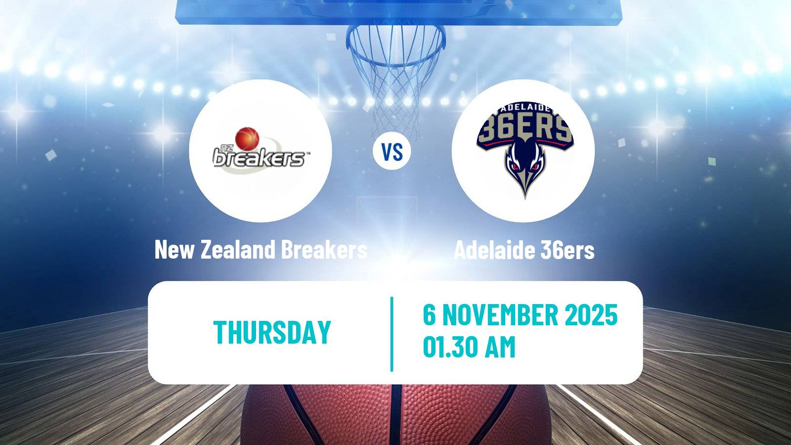 Basketball Australian NBL New Zealand Breakers - Adelaide 36ers