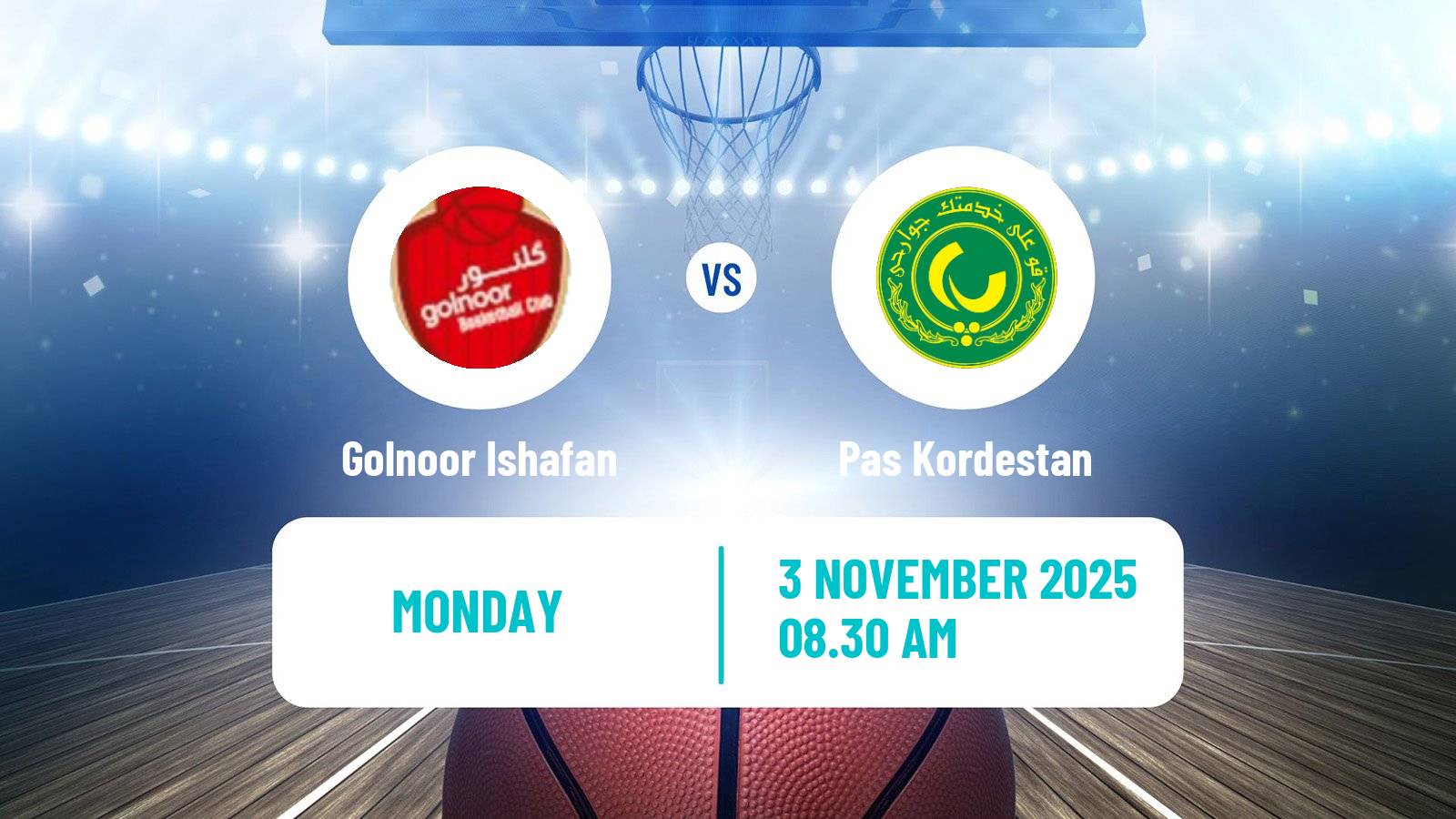 Basketball Iran Super League Basketball Golnoor Ishafan - Pas Kordestan
