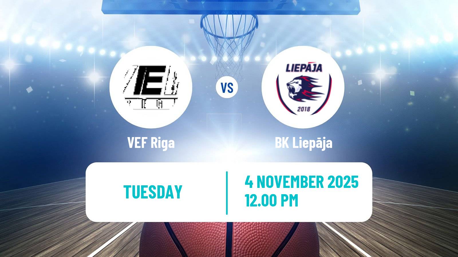Basketball Estonian–Latvian Basketball League VEF Riga - Liepāja