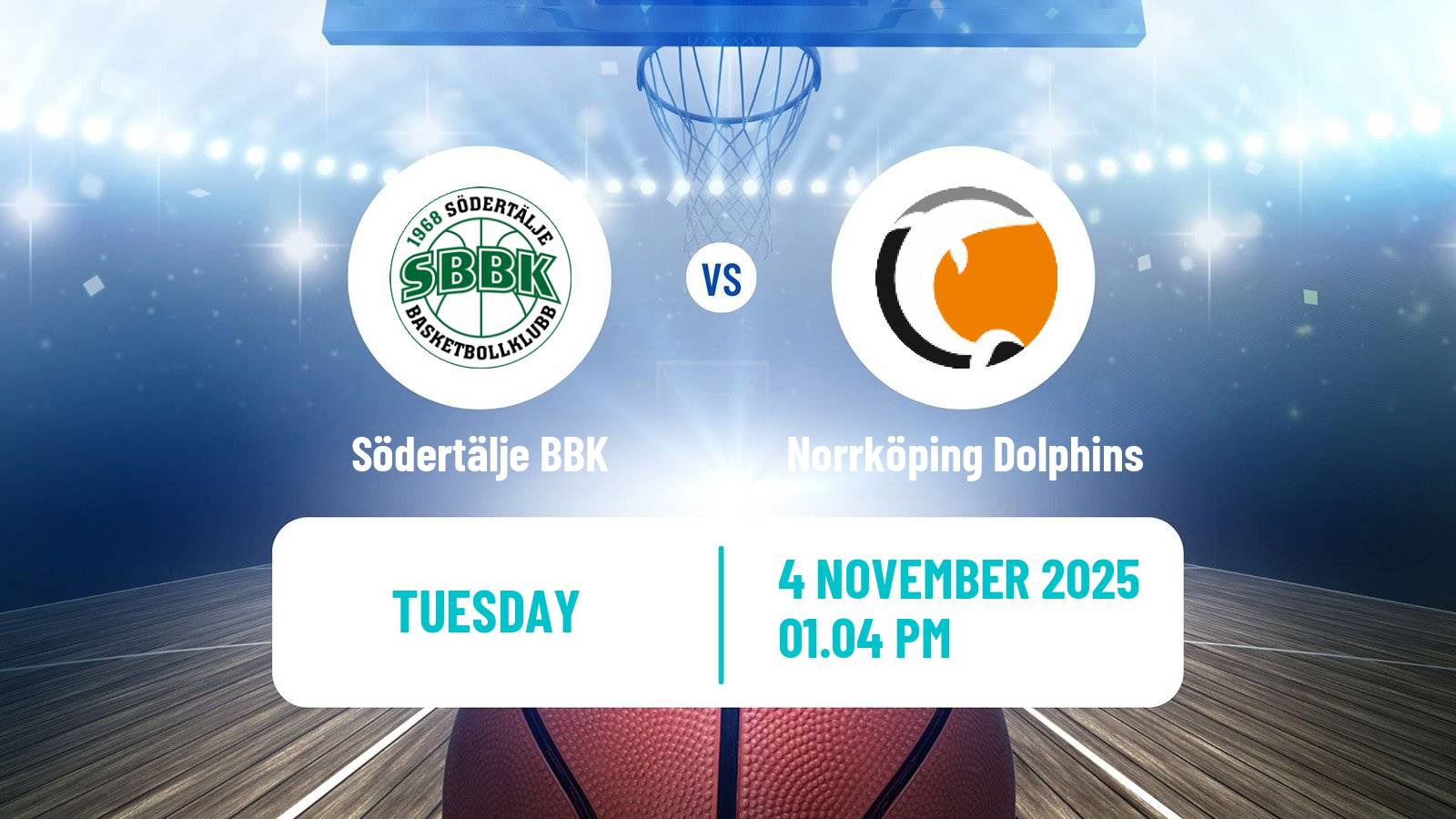 Basketball Swedish Basketligan Södertälje BBK - Norrköping Dolphins