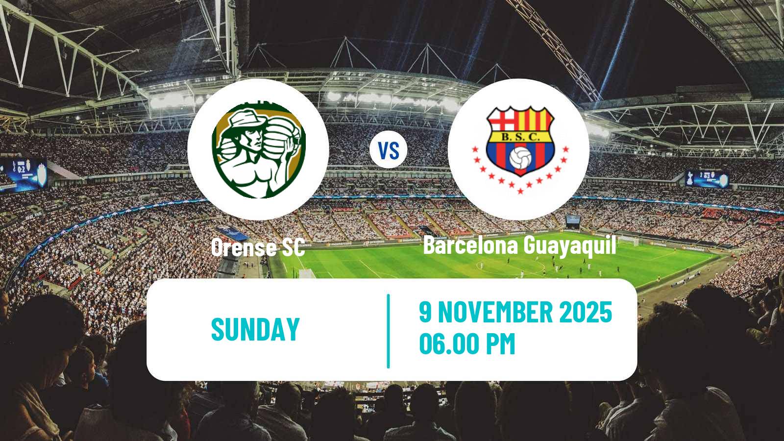 Football Ecuadorian Liga Pro Orense - Barcelona Guayaquil