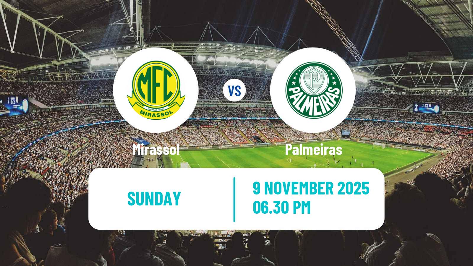 Football Brazilian Serie A Mirassol - Palmeiras