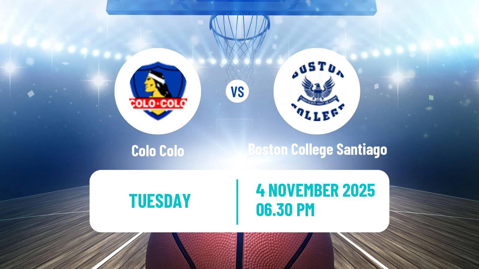 Basketball Chilean LNB Colo Colo - Boston College Santiago