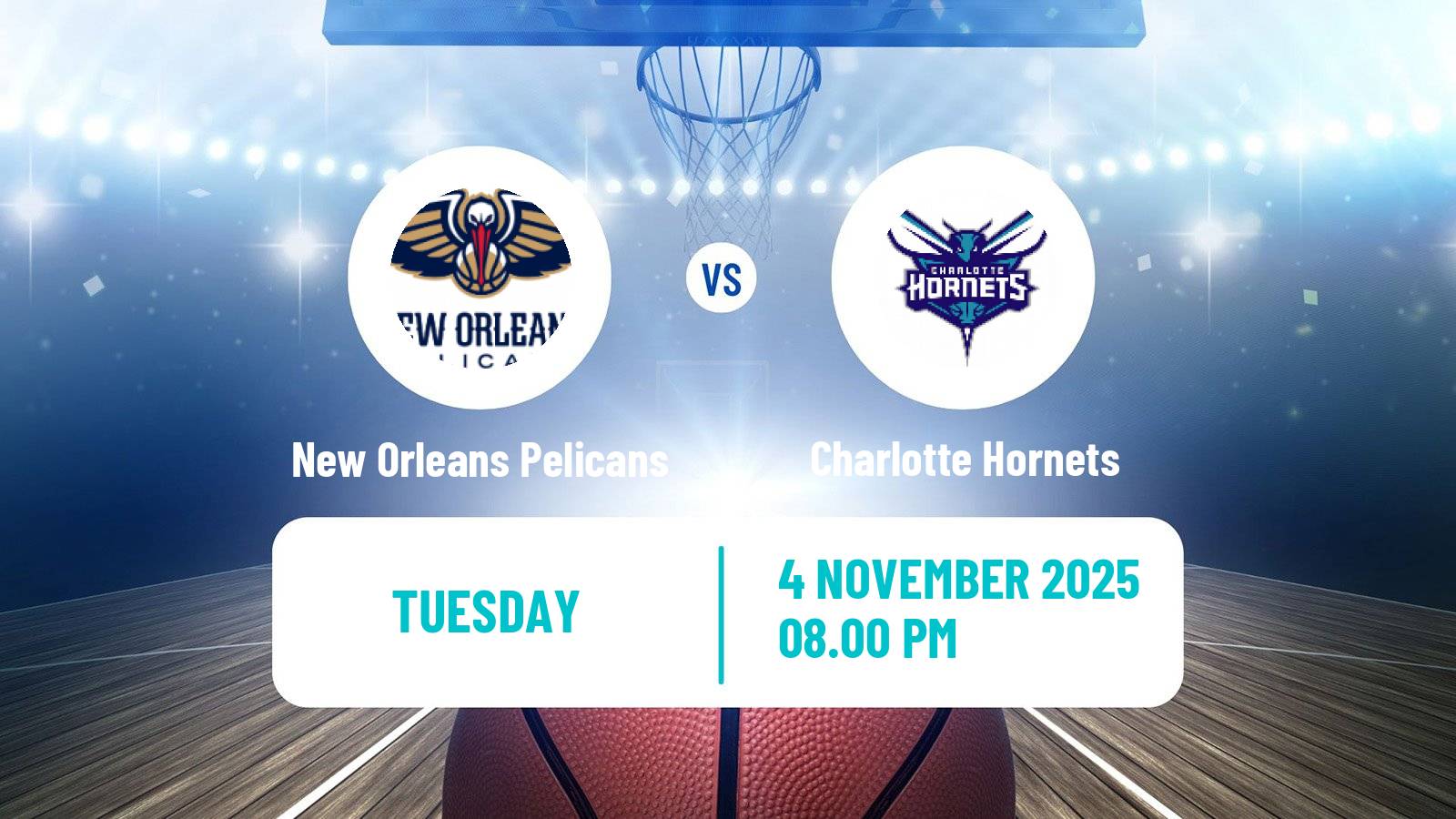 Basketball NBA New Orleans Pelicans - Charlotte Hornets