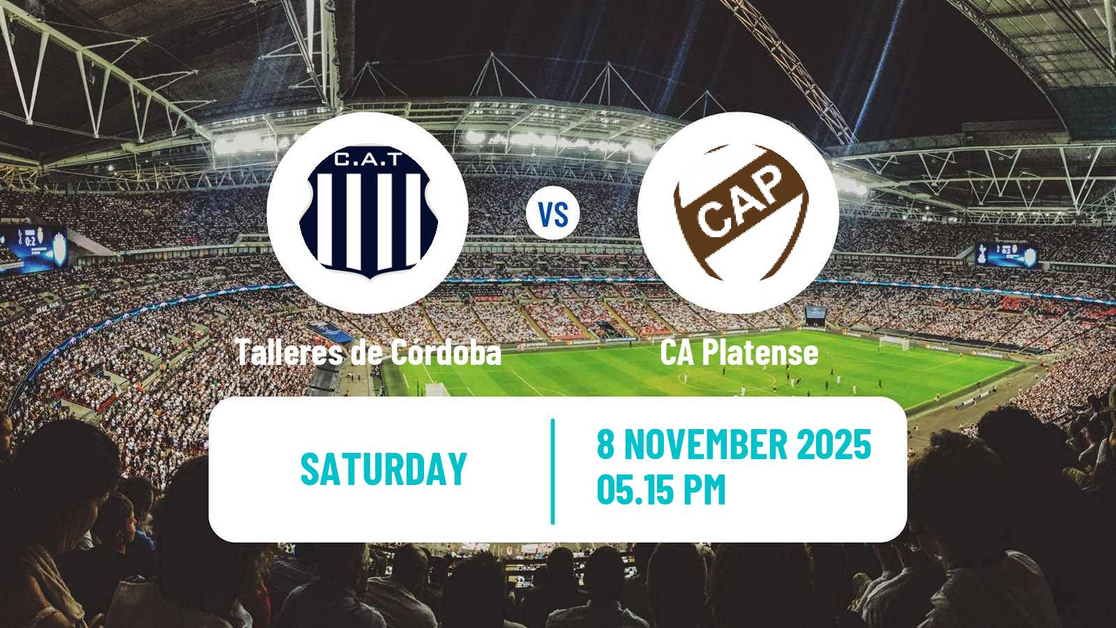 Football Argentinian Liga Profesional Talleres de Córdoba - Platense