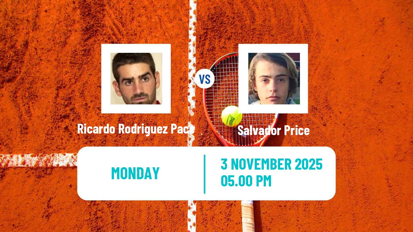 Tennis ITF M15 Valledupar Men Ricardo Rodriguez Pace - Salvador Price