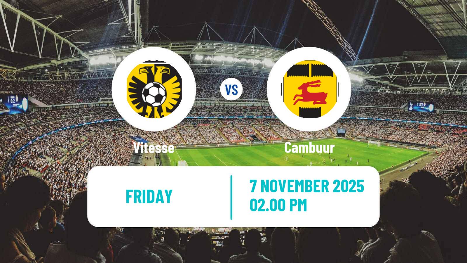Football Dutch Eerste Divisie Vitesse - Cambuur