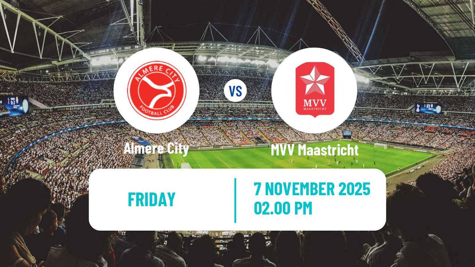 Football Dutch Eerste Divisie Almere City - MVV Maastricht