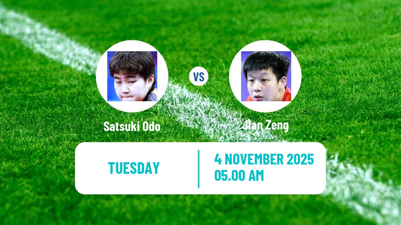 Table tennis Wtt Champions Frankfurt Women Satsuki Odo - Jian Zeng