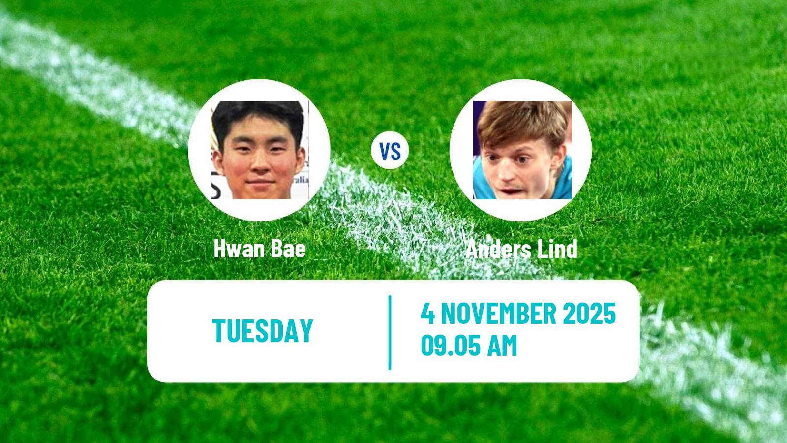 Table tennis Wtt Champions Frankfurt Men Hwan Bae - Anders Lind