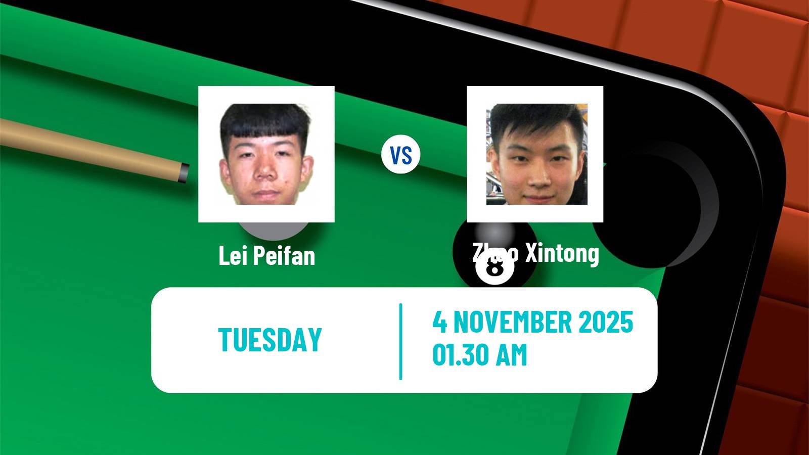 Snooker International Championship Lei Peifan - Zhao Xintong