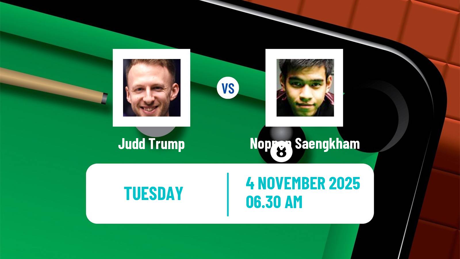 Snooker International Championship Judd Trump - Noppon Saengkham