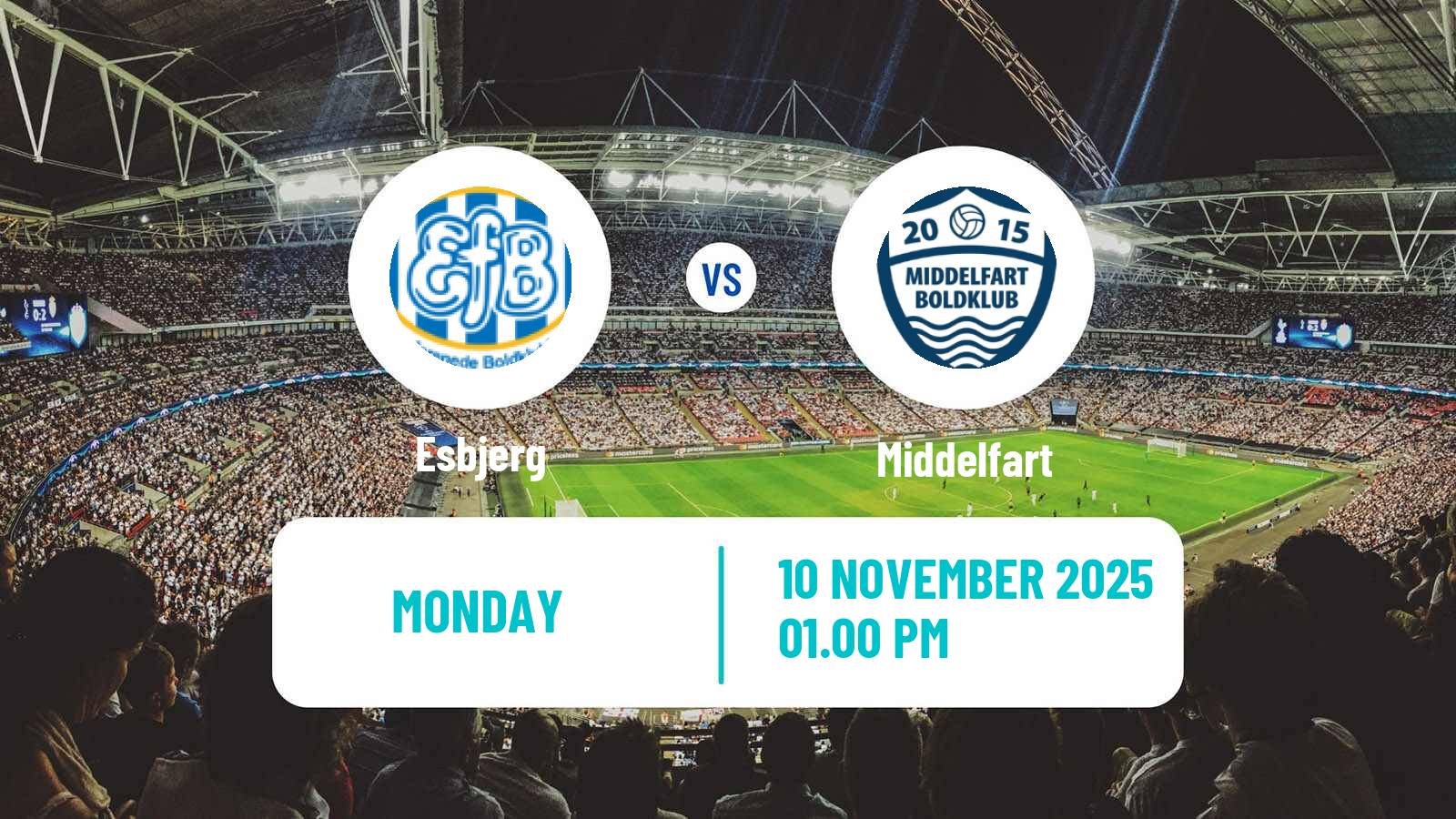 Football Danish 1 Division Esbjerg - Middelfart