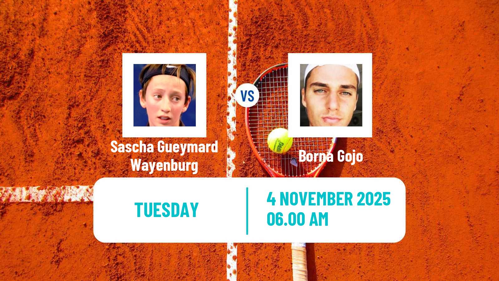 Tennis Helsinki Challenger Men Sascha Gueymard Wayenburg - Borna Gojo