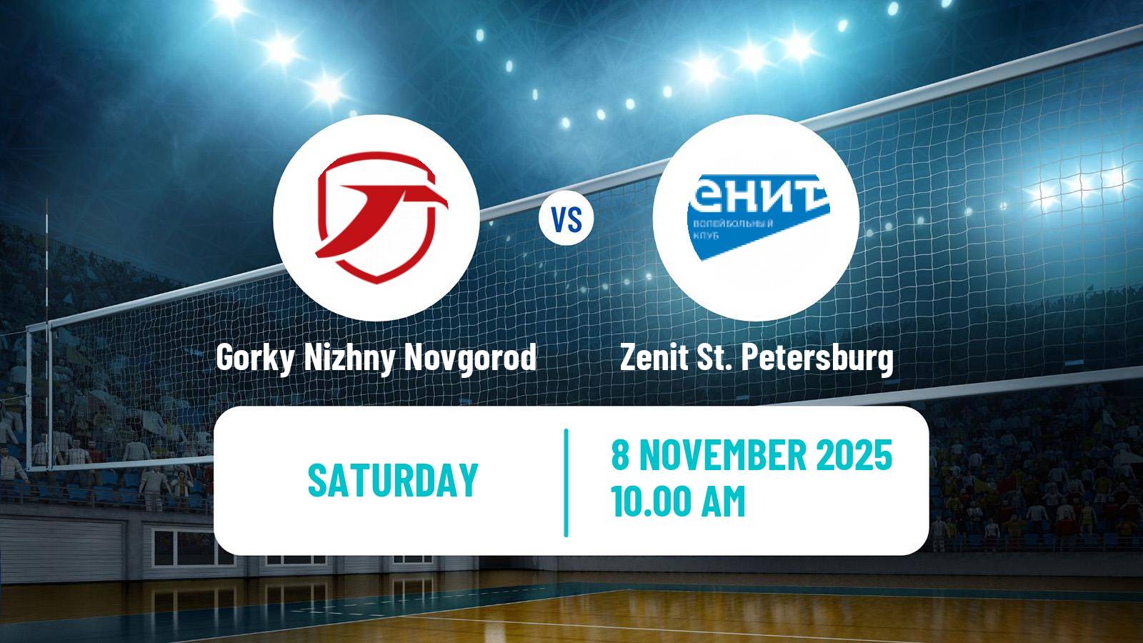 Volleyball Russian Super League Volleyball Gorky Nizhny Novgorod - Zenit St. Petersburg