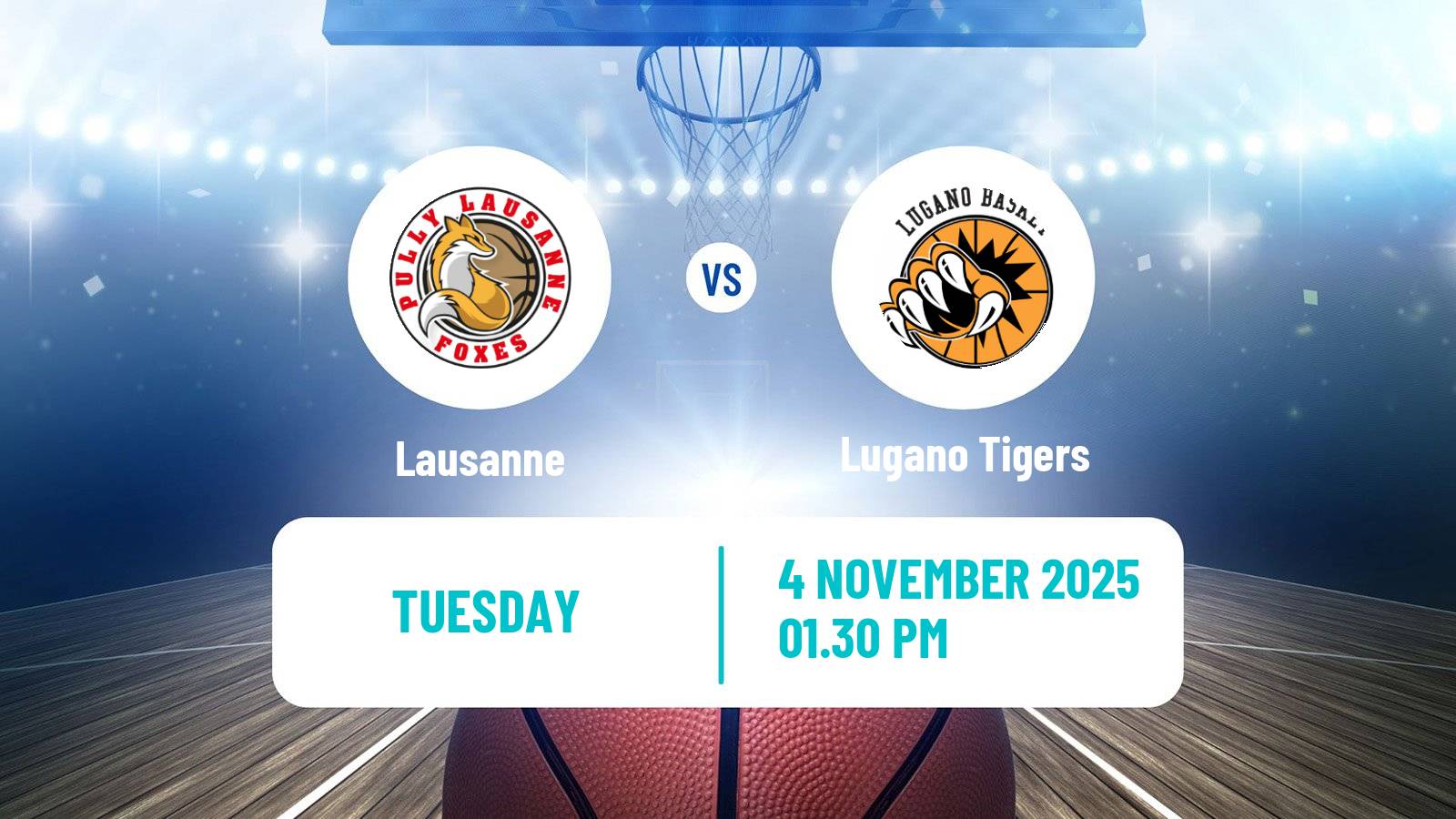 Basketball Swiss SB League Basketball Lausanne - Lugano Tigers
