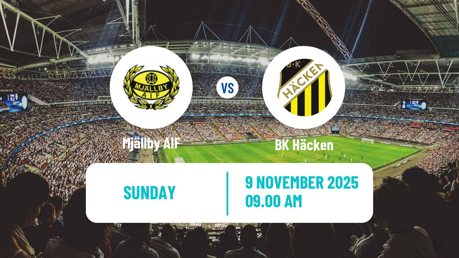 Football Swedish Allsvenskan Mjällby - Häcken