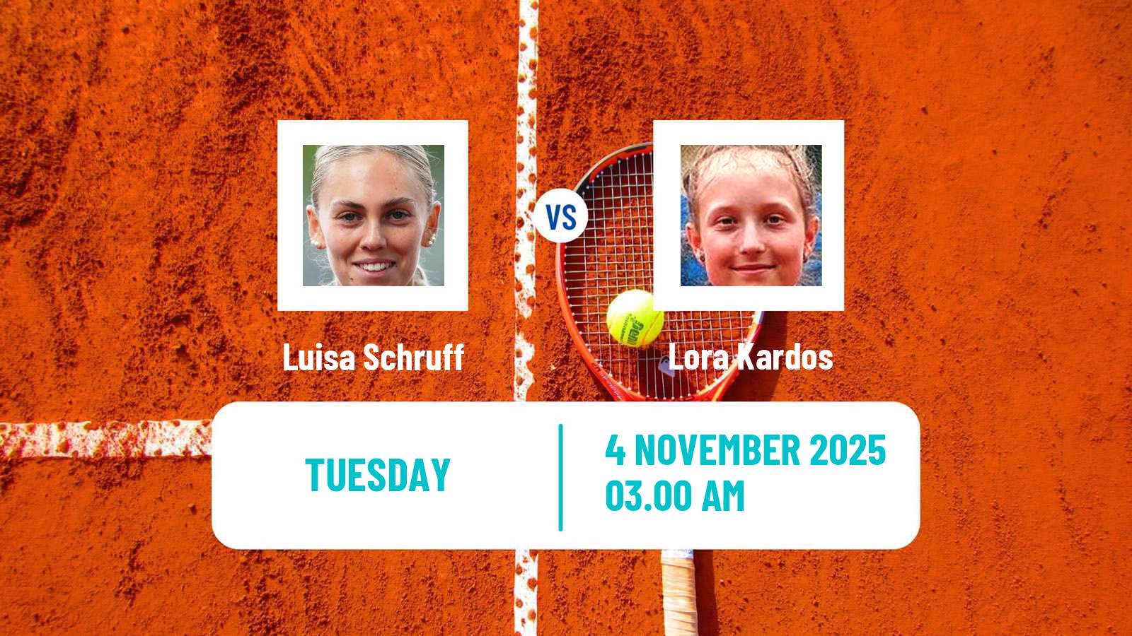Tennis ITF W15 Szabolcsveresmart Women Luisa Schruff - Lora Kardos
