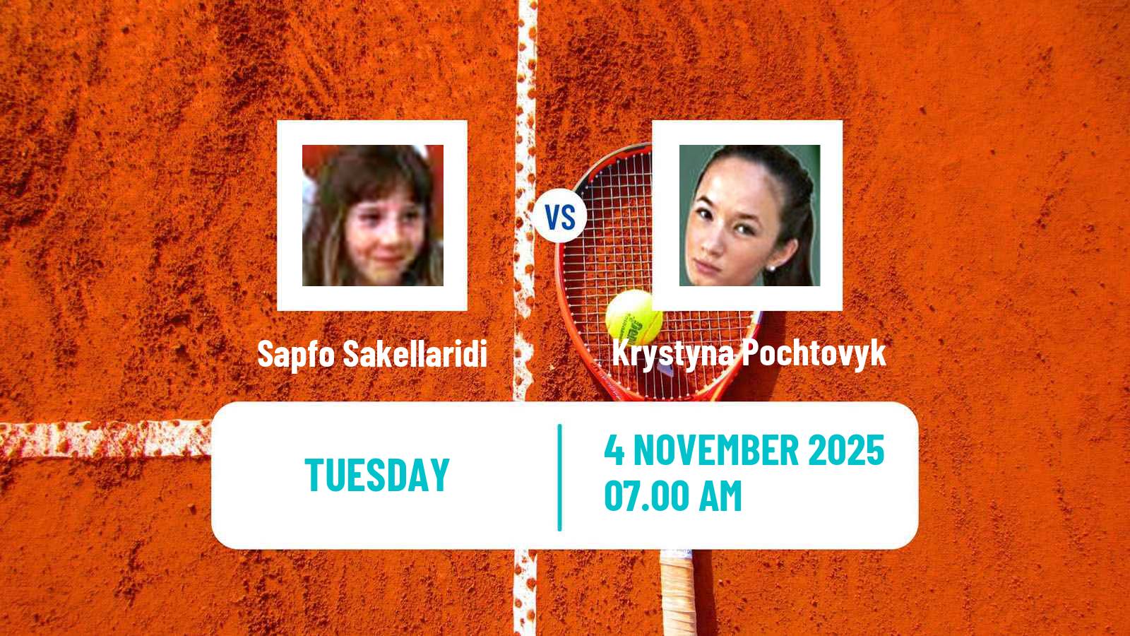 Tennis ITF W15 Heraklion 7 Women Sapfo Sakellaridi - Krystyna Pochtovyk