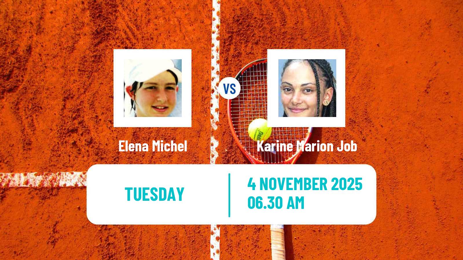 Tennis ITF W15 Monastir 38 Women Elena Michel - Karine Marion Job