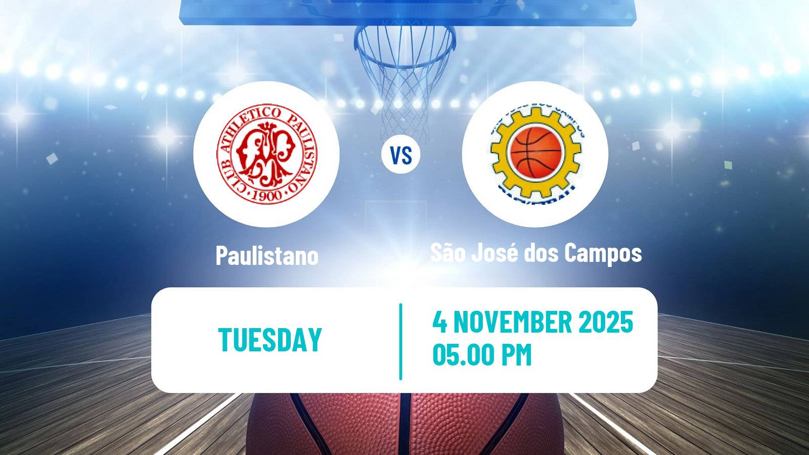 Basketball Brazilian NBB Paulistano - São José dos Campos
