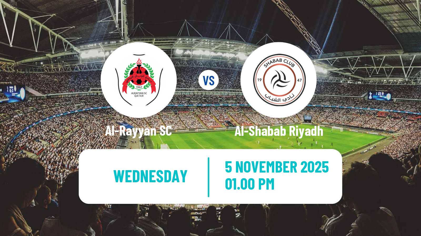 Football Gulf Club Champions League Al-Rayyan - Al-Shabab Riyadh