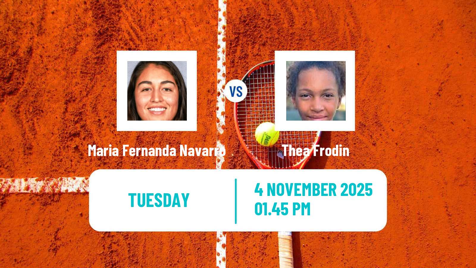 Tennis ITF W35 Orlando Fl 2 Women Maria Fernanda Navarro - Thea Frodin