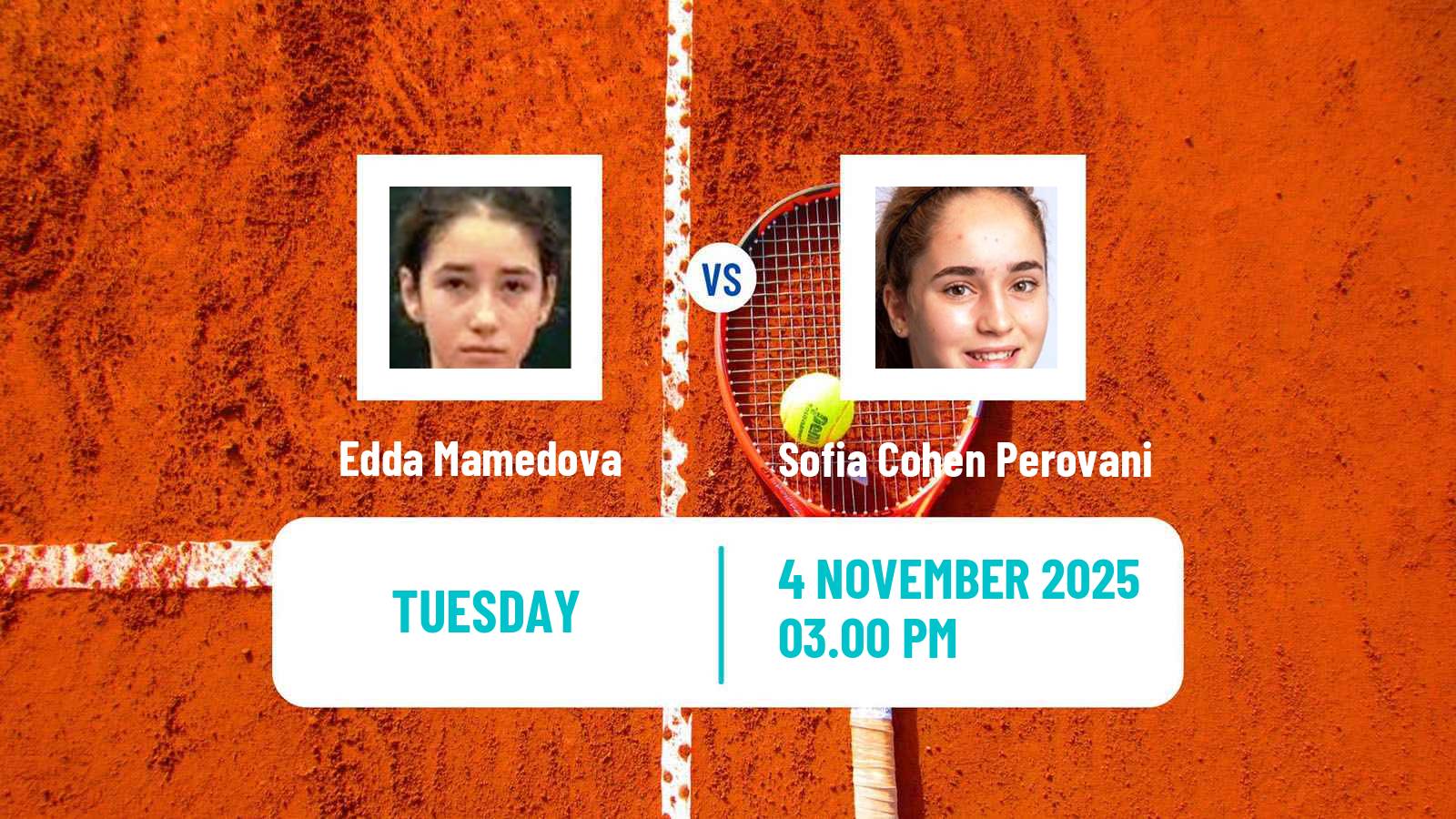 Tennis ITF W15 Lincoln 2 Women Edda Mamedova - Sofia Cohen Perovani