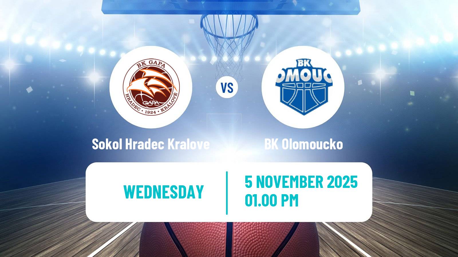 Basketball Czech NBL Sokol Hradec Kralove - Olomoucko