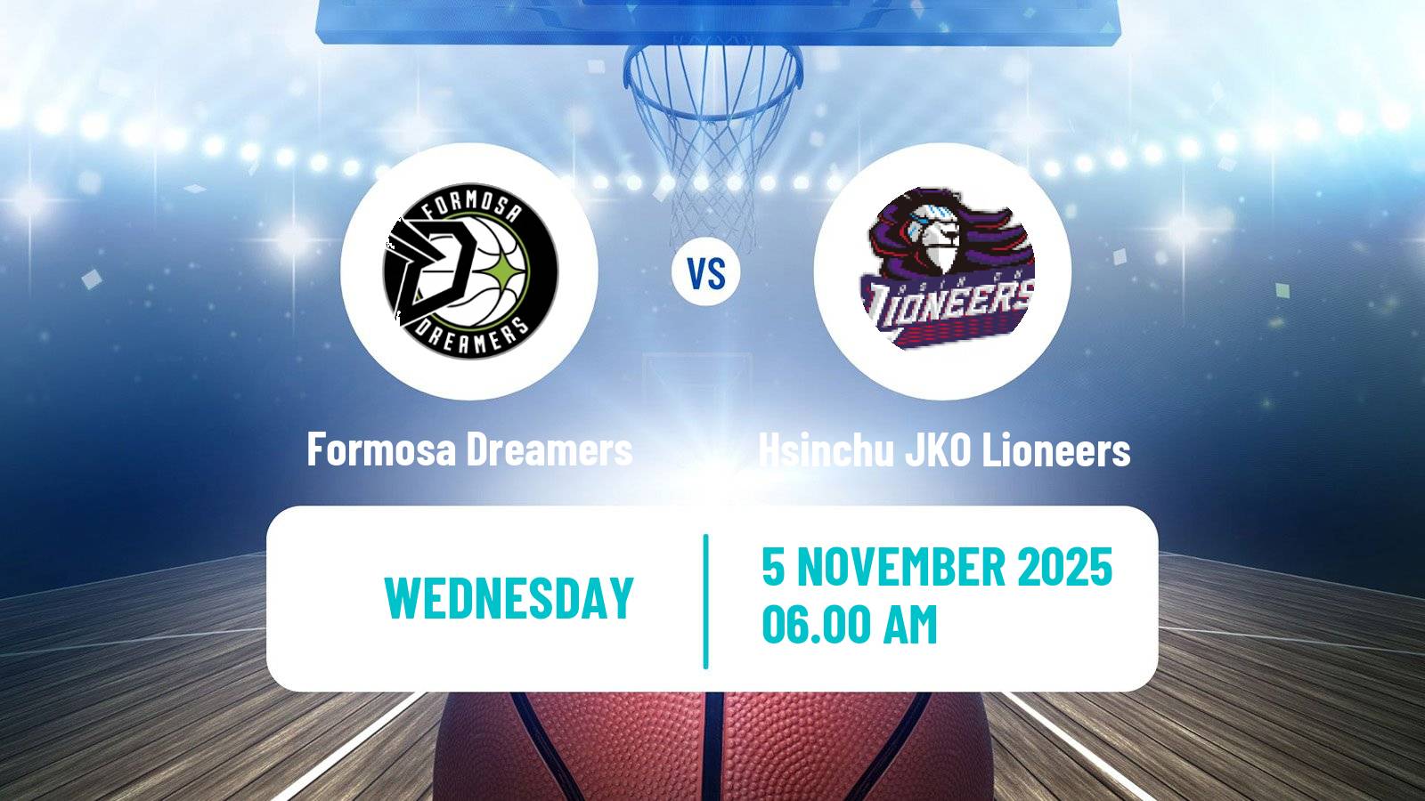 Basketball Taiwan TPBL Formosa Dreamers - Hsinchu JKO Lioneers