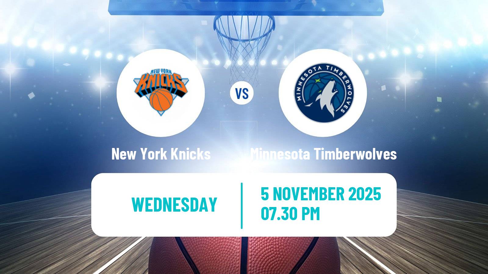 Basketball NBA New York Knicks - Minnesota Timberwolves
