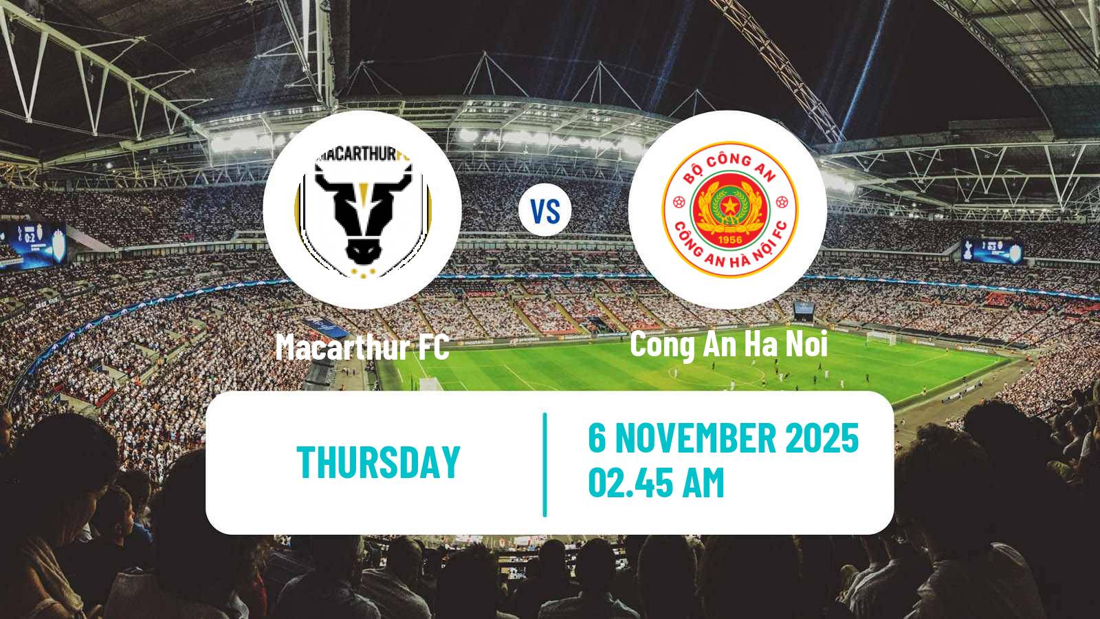 Football AFC Champions League 2 Macarthur FC - Cong An Ha Noi