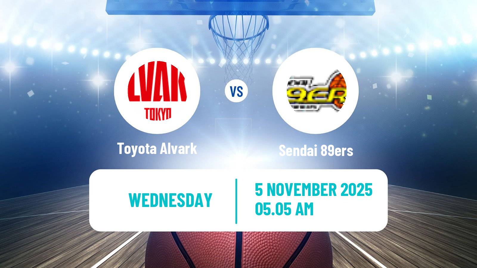 Basketball BJ League Toyota Alvark - Sendai 89ers