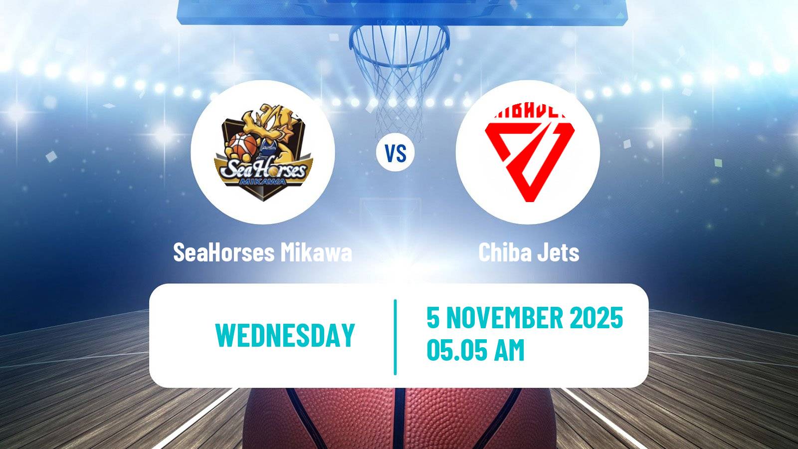 Basketball BJ League SeaHorses Mikawa - Chiba Jets