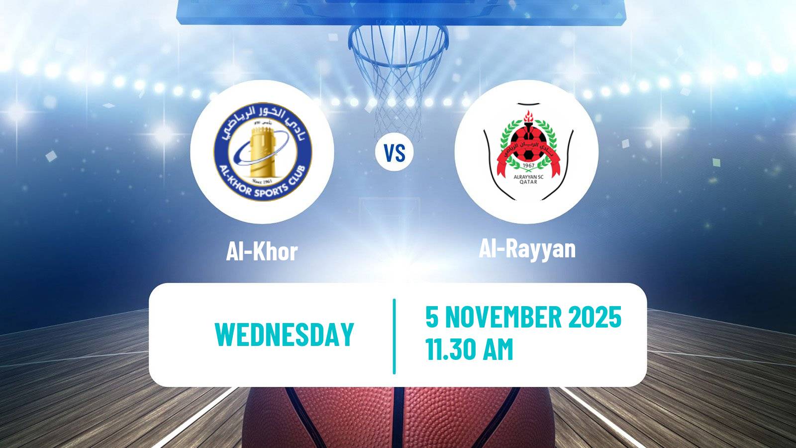 Basketball Qatar Basketball League Al-Khor - Al-Rayyan