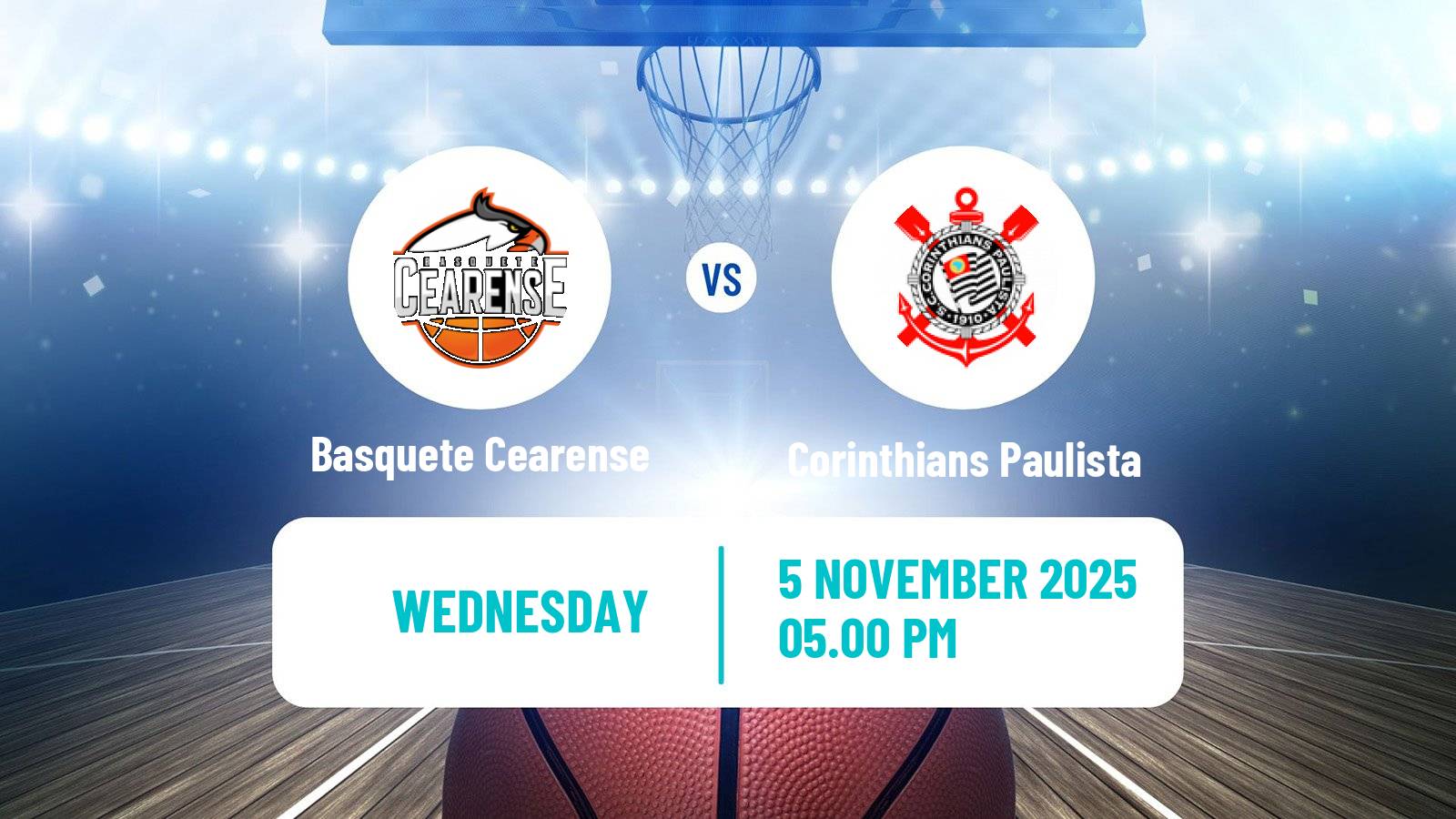 Basketball Brazilian NBB Basquete Cearense - Corinthians Paulista