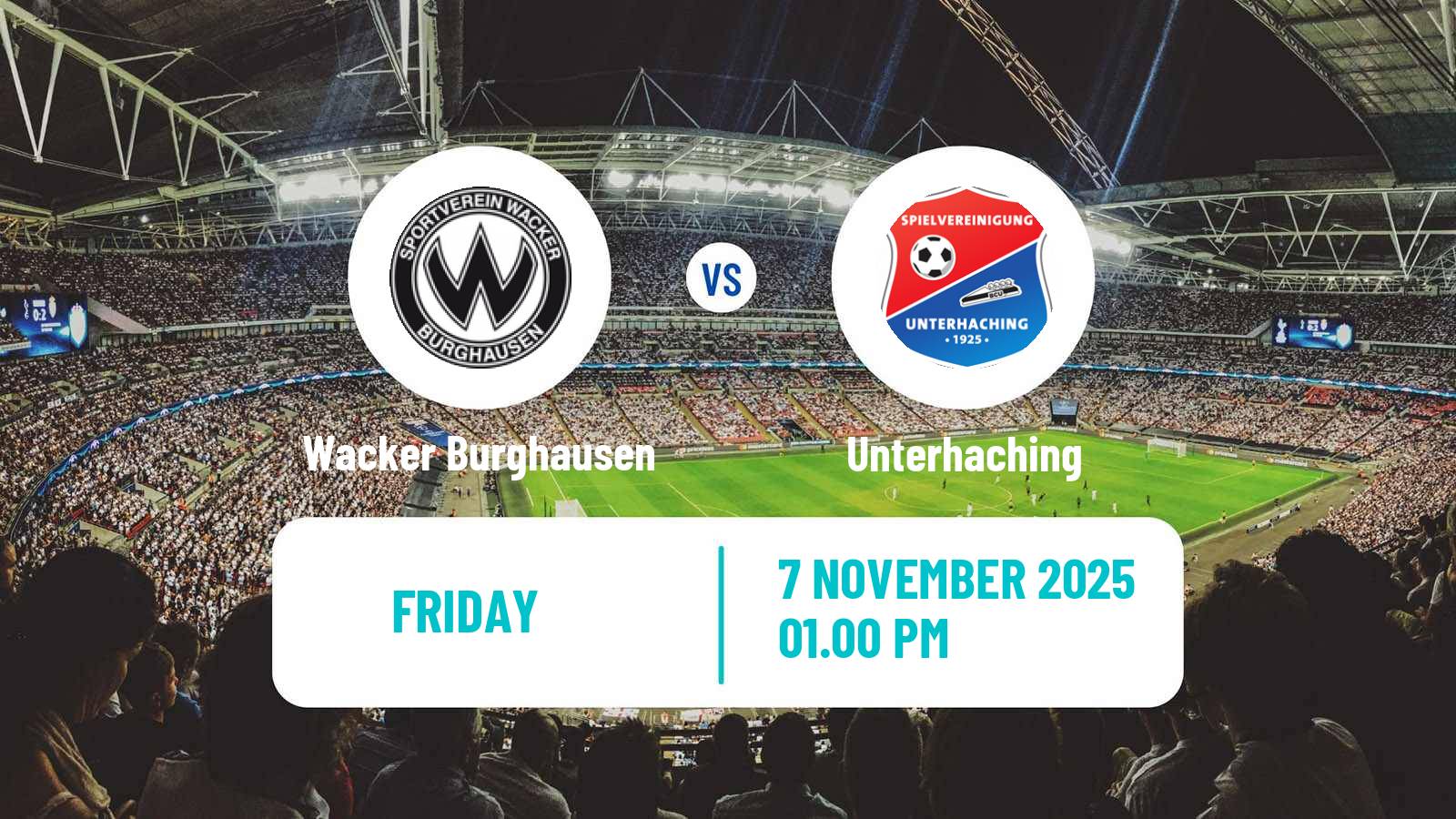 Football German Regionalliga Bayern Wacker Burghausen - Unterhaching