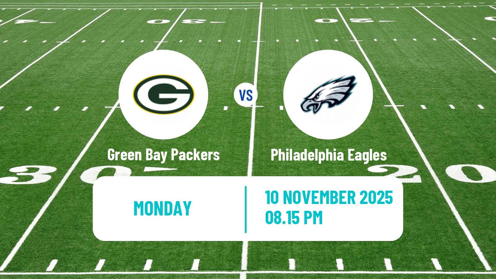 American football NFL Green Bay Packers - Philadelphia Eagles