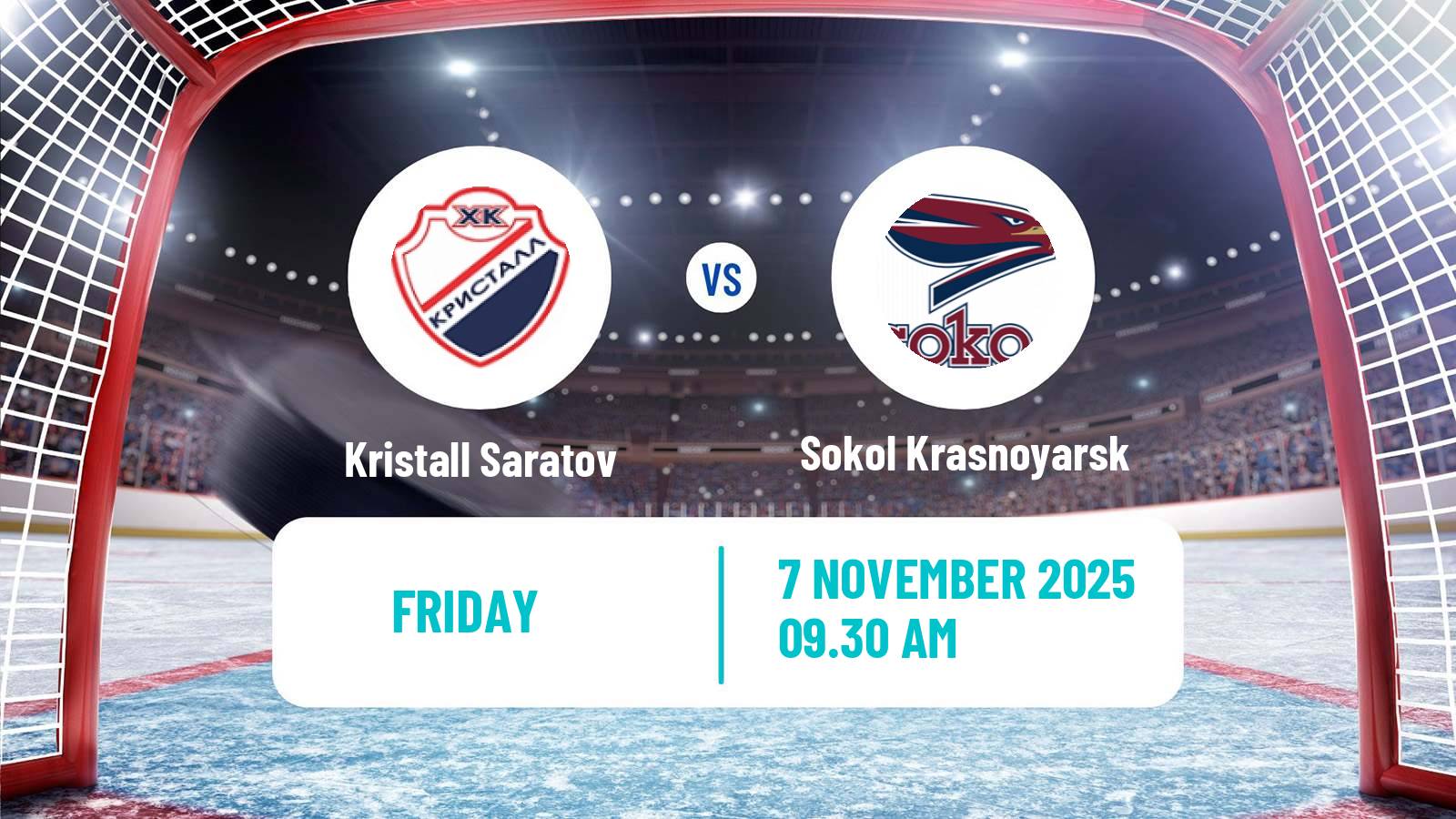Hockey VHL Kristall Saratov - Sokol Krasnoyarsk