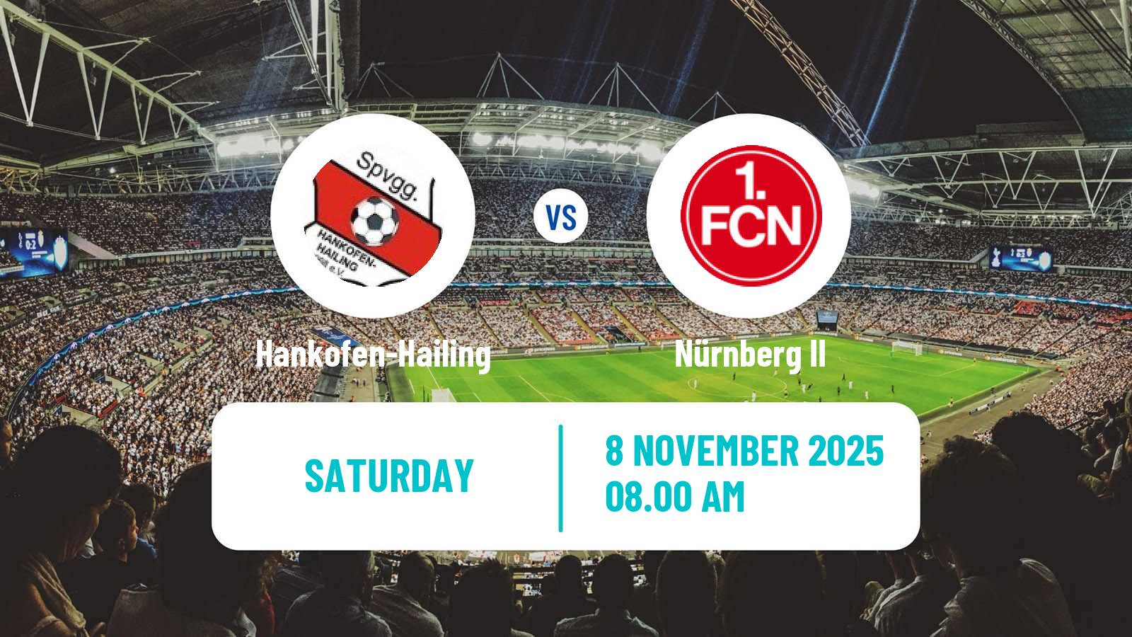 Football German Regionalliga Bayern Hankofen-Hailing - Nürnberg II