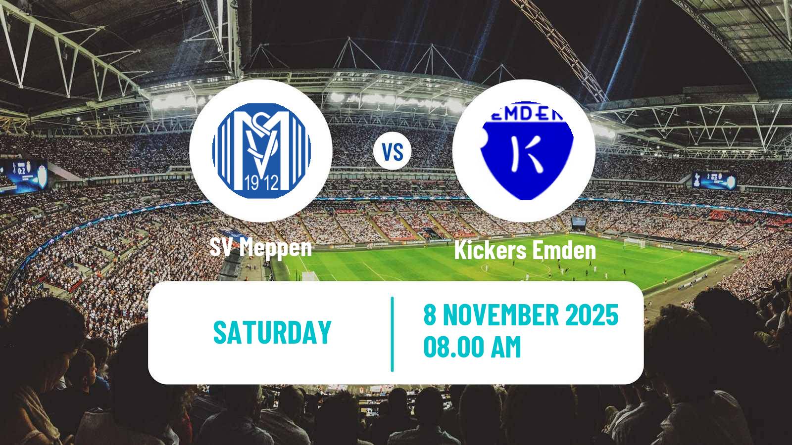 Football German Regionalliga North Meppen - Kickers Emden