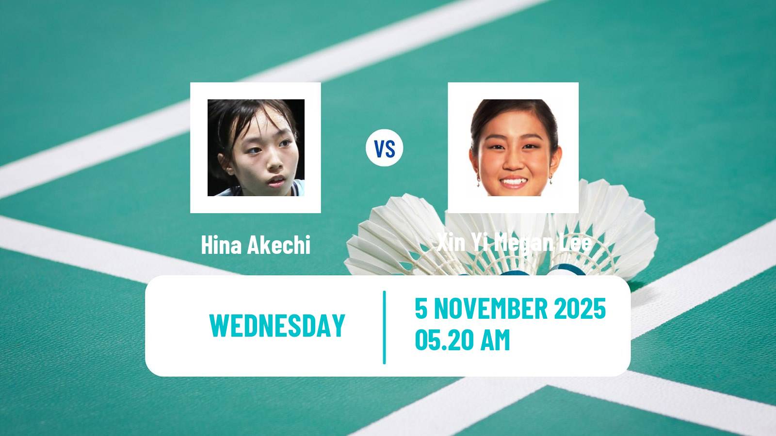 Badminton BWF World Tour Women Korea Masters Hina Akechi - Xin Yi Megan Lee