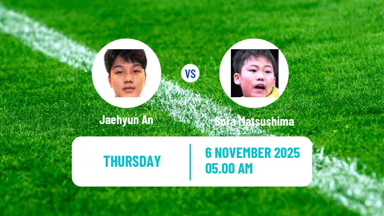 Table tennis Wtt Champions Frankfurt Men Jaehyun An - Sora Matsushima