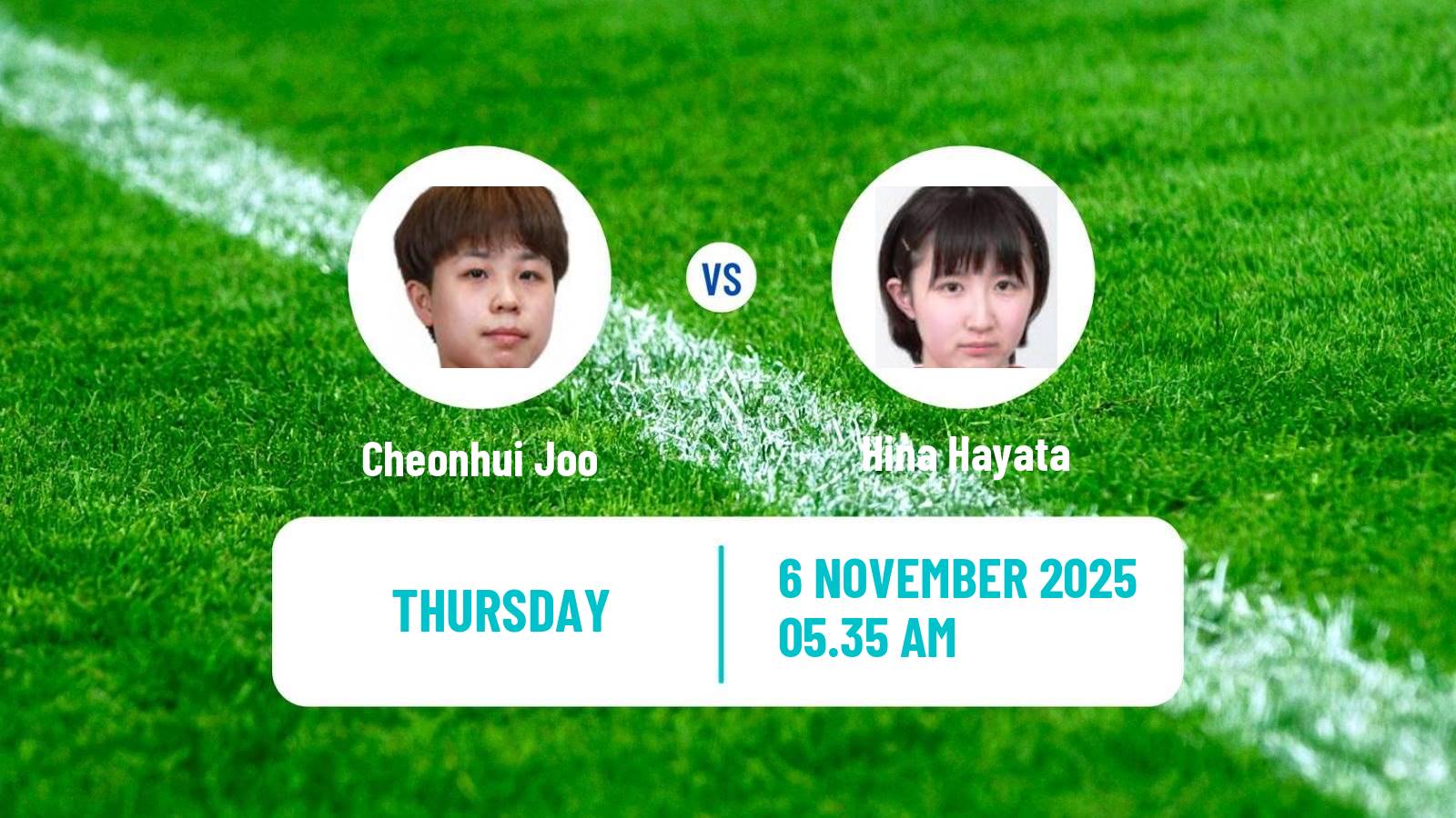 Table tennis Wtt Champions Frankfurt Women Cheonhui Joo - Hina Hayata