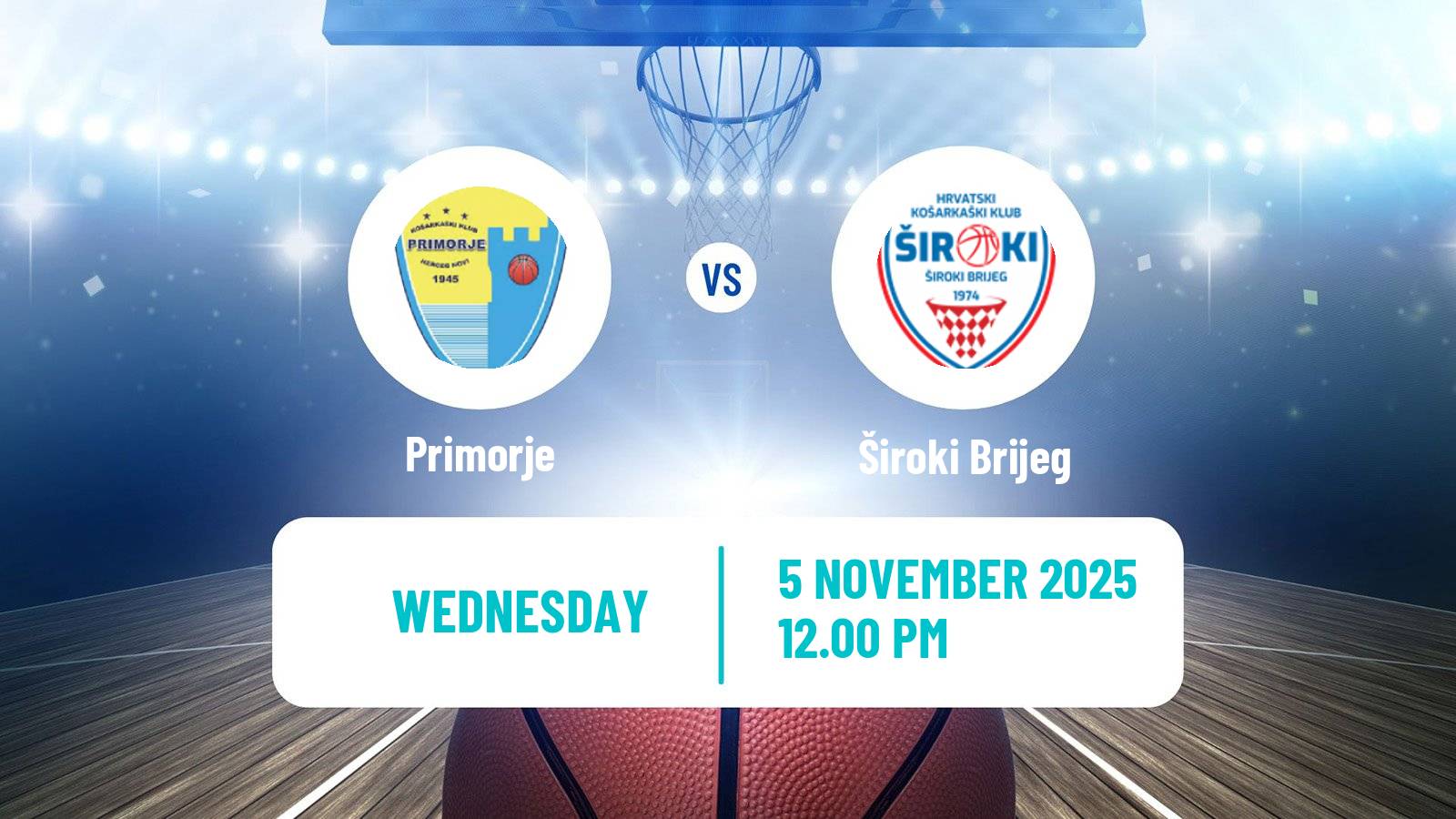 Basketball Adriatic League 2 Primorje - Široki Brijeg